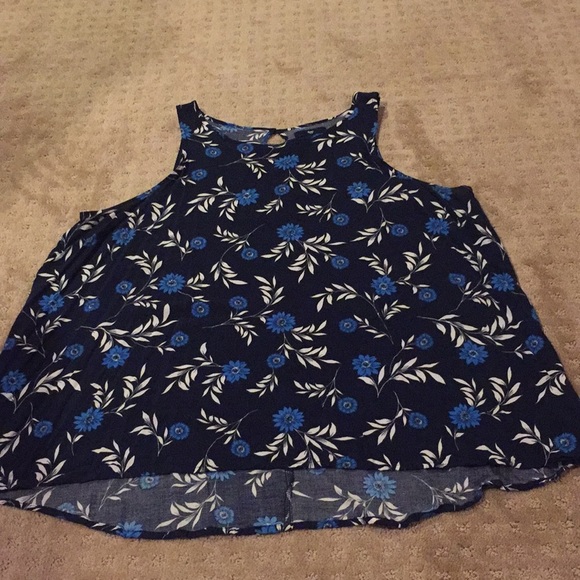 GAP Factory Tops - GAP Factory Blue Floral Blouse